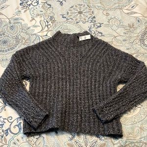 NWT Express Sweater Gray w/sparkle Small S SM